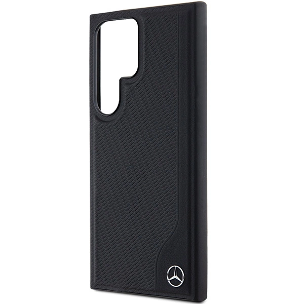 Mercedes Leather Debossed Line MagSafe case for Samsung Galaxy S24 Ultra - blackeng