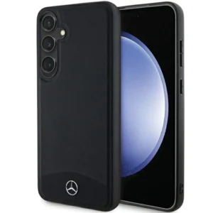Mercedes Leather Textured & Plain MagSafe case for Samsung Galaxy S24+ - blackeng