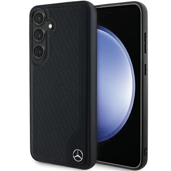 Mercedes Leather Debossed Line MagSafe case for Samsung Galaxy S24+ - blackeng