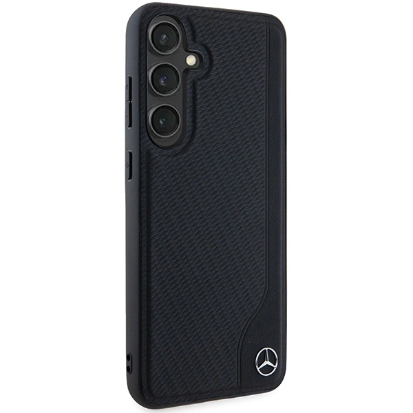 Mercedes Leather Debossed Line MagSafe case for Samsung Galaxy S24+ - blackeng