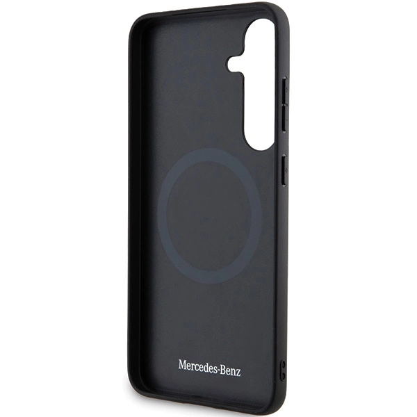 Mercedes Leather Textured & Plain MagSafe case for Samsung Galaxy S24 - blackeng