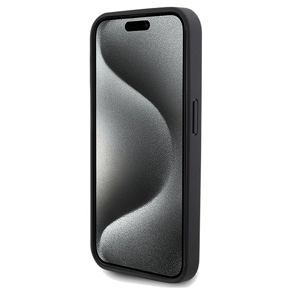 US Polo Assn. Case Yoke Pattern for iPhone 15 Pro - blackeng