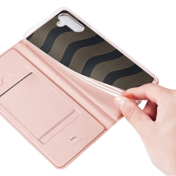 [RETURNED ITEM] Dux Ducis Skin Pro Case for Samsung Galaxy A14 4G / 5G Flip Cover Card Wallet Stand Pinkeng