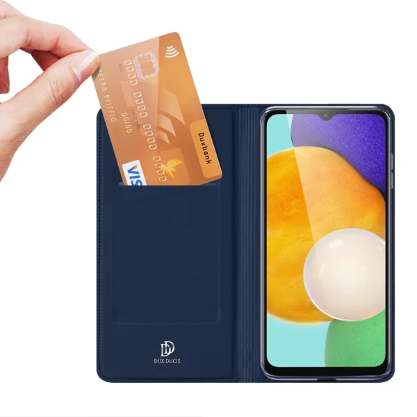 [RETURNED ITEM] Dux Ducis Skin Pro Case for Samsung Galaxy A14 4G / 5G Cover with Flip Card Wallet Stand Blueeng