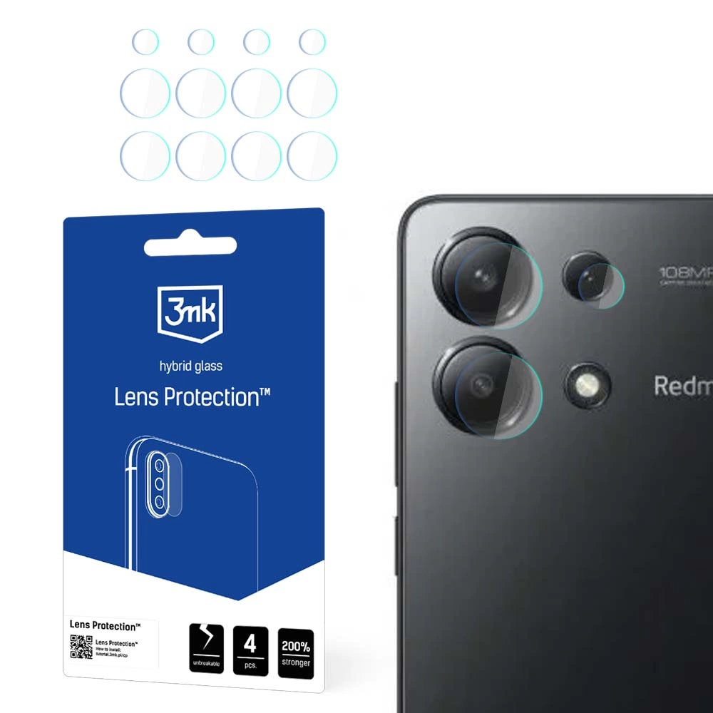 3mk Lens Protection™ hybrid camera glass for Xiaomi Redmi Note 13 4Geng