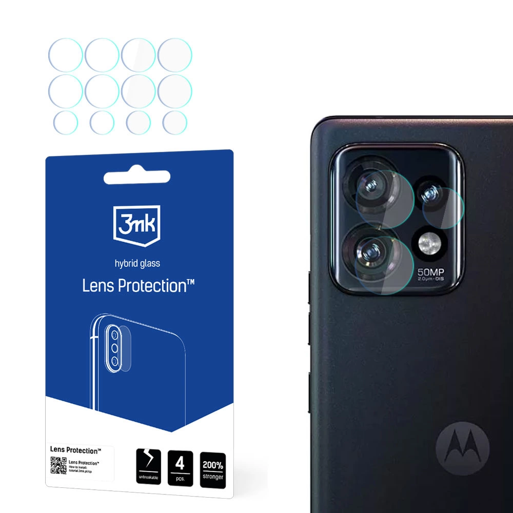 3mk Lens Protection™ hybrid camera glass for Motorola Edge 50 Proeng