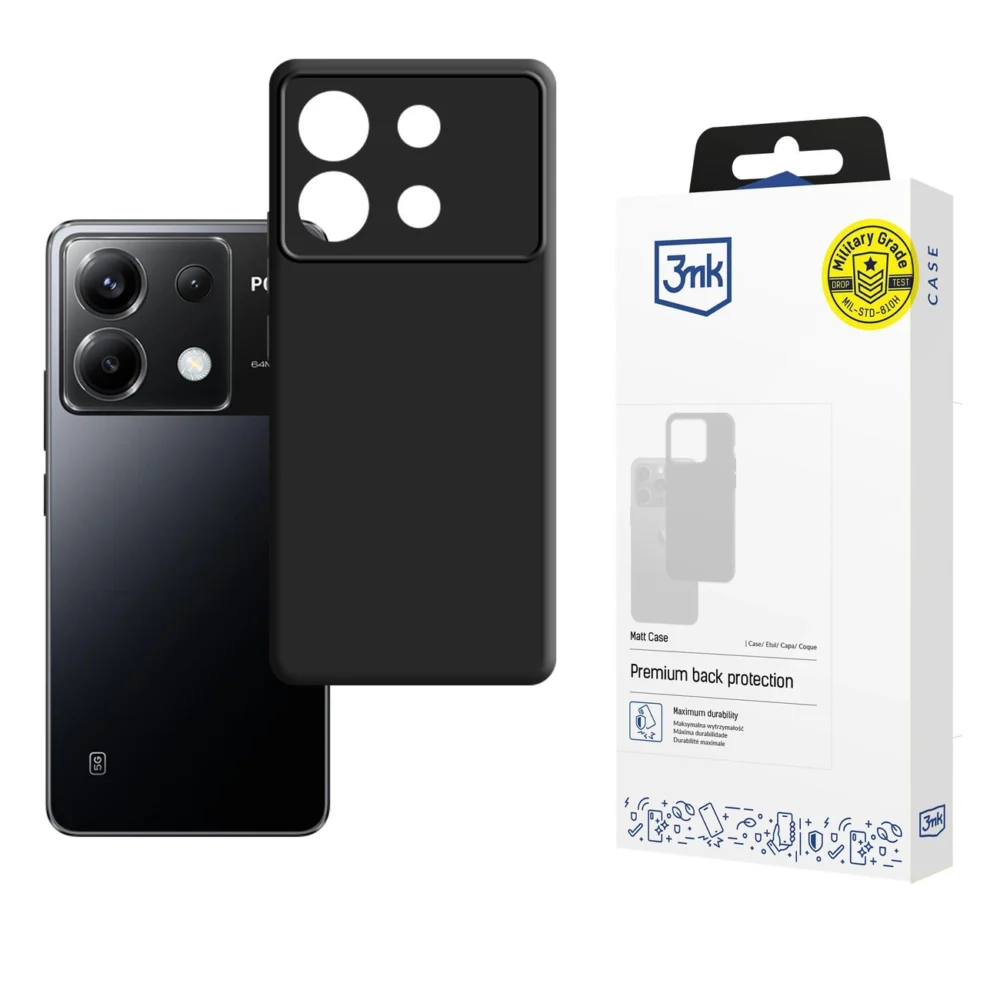 3mk Matt Case for Poco X6 5G - blackeng