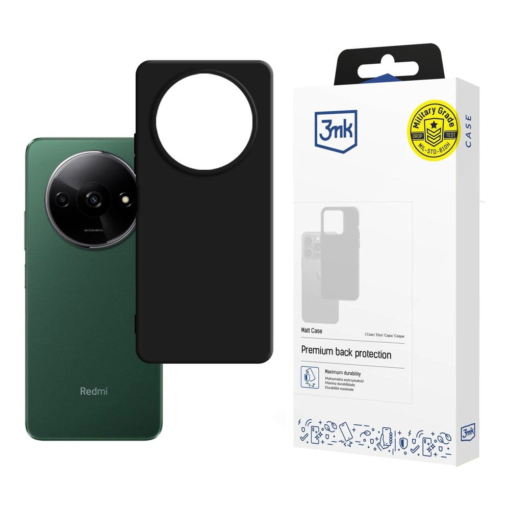 3mk Matt Case for Xiaomi Redmi A3 - blackeng