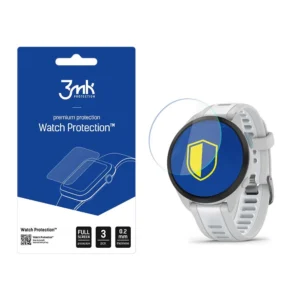 3mk Watch Protection™ hybrid glass v. FlexibleGlass Lite on Garmin Forerunner 165eng