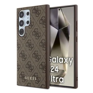 Guess 4G Metal Gold Logo case for Samsung Galaxy S24 Ultra - browneng