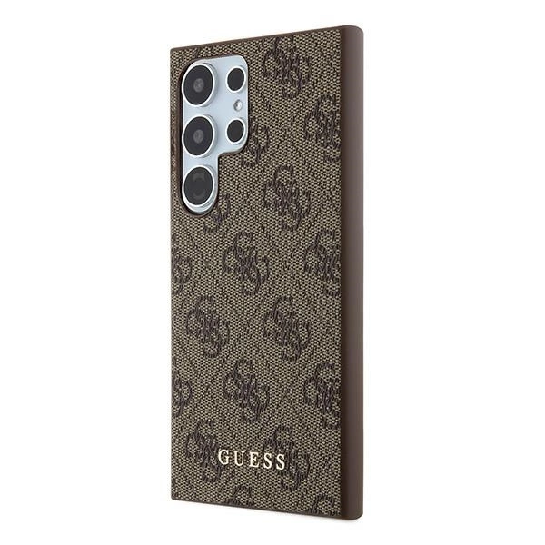 Guess 4G Metal Gold Logo case for Samsung Galaxy S24 Ultra - browneng