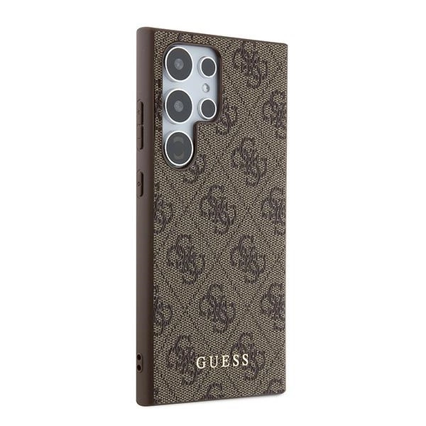 Guess 4G Metal Gold Logo case for Samsung Galaxy S24 Ultra - browneng