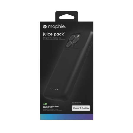 163579_2 Mophie Juice Pack case for iPhone 15 Pro Max with built-in 3000 mAh power bank - blackeng