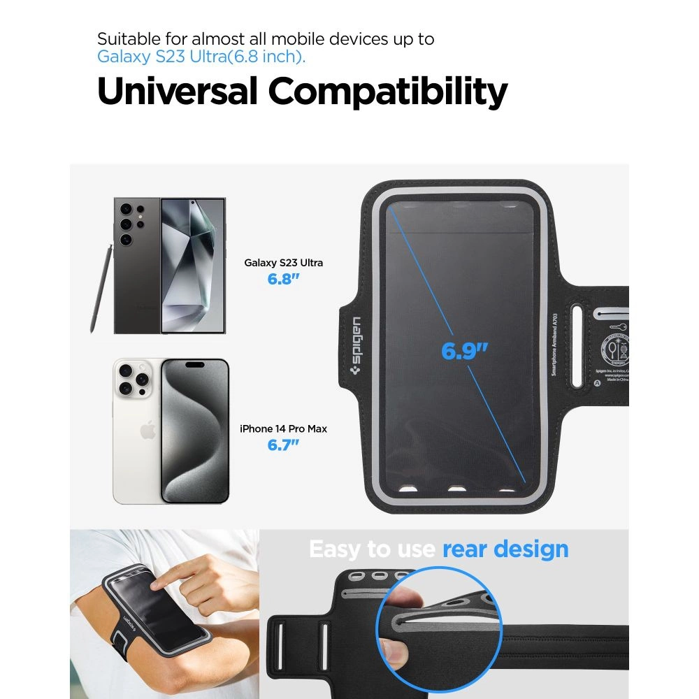 Spigen A703 sports armband 6.9'' - blackeng