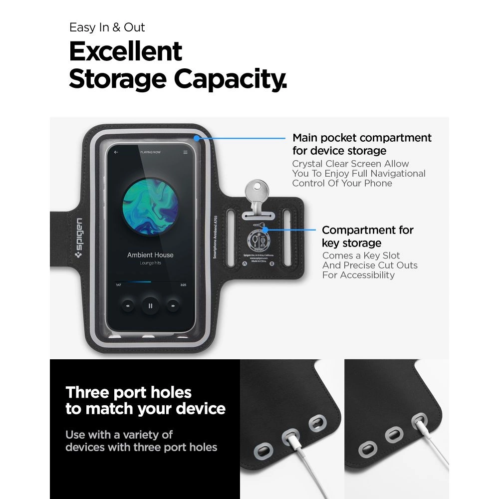 Spigen A703 sports armband 6.9'' - blackeng