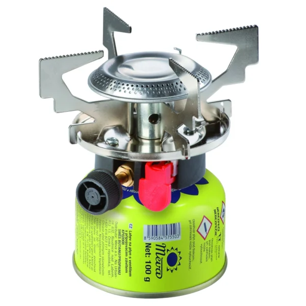 Gas camping stove with gas cartridges (thread or valve) ATOS piezo igniter 1.8kWeng