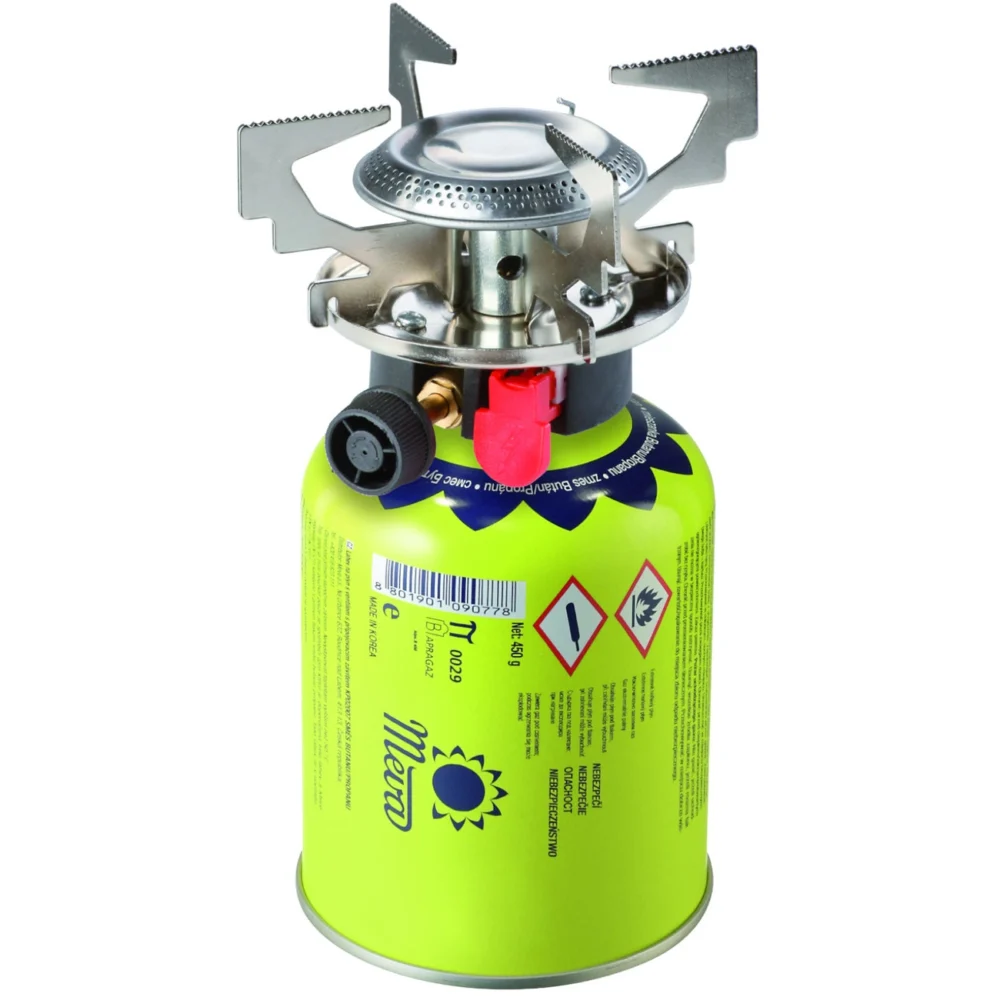 Gas camping stove with gas cartridges (thread or valve) ATOS piezo igniter 1.8kWeng