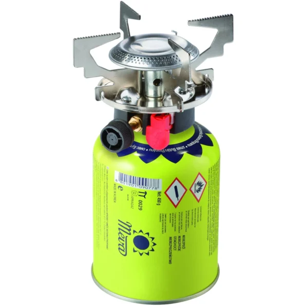 Gas camping stove with gas cartridges (thread or valve) ATOS piezo igniter 1.8kWeng