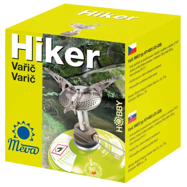 The lightest tourist stove for gas cartridges (valve or thread) HIKER 70gram 2.4kWeng