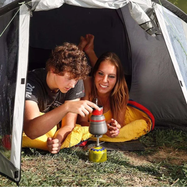 The lightest tourist stove for gas cartridges (valve or thread) HIKER 70gram 2.4kWeng