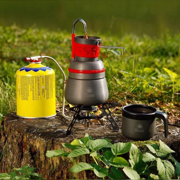 Tourist flow coffee maker with filter + 150ml tourist mugeng