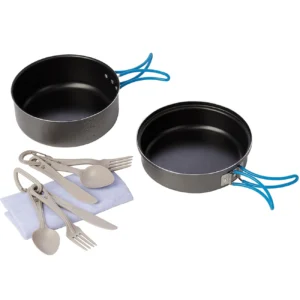 Tourist tableware and cutlery SET for 2 people.eng