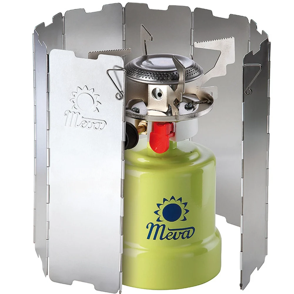 Wind shield for a camping stove burner - silvereng
