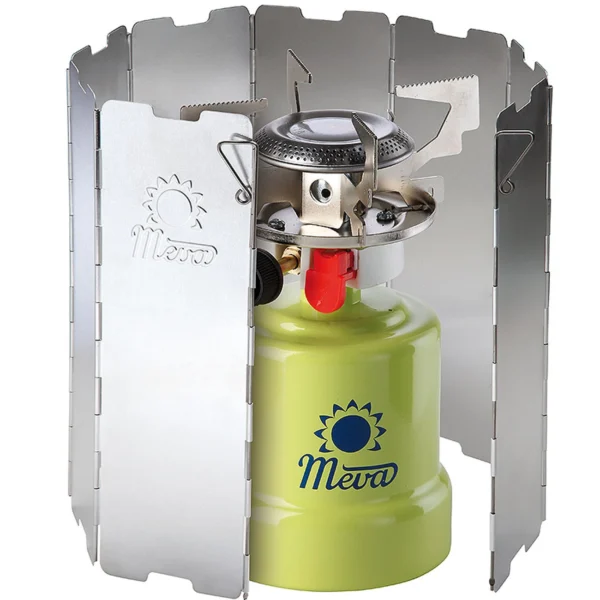 Wind shield for a camping stove burner - silvereng