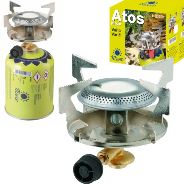 Gas tourist stove for gas cartridges with 7/16" thread ATOS 1.8kWeng