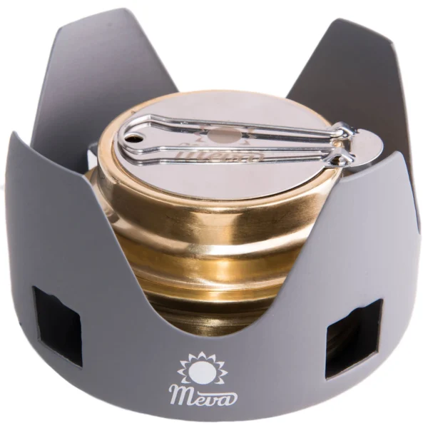 Tourist alcohol stove fueled with ethanol and alcohol MEVAeng
