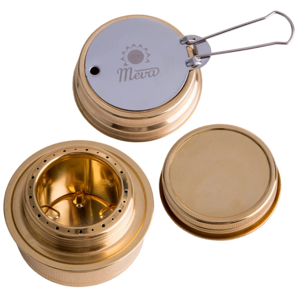 Tourist alcohol stove fueled with ethanol and alcohol MEVAeng