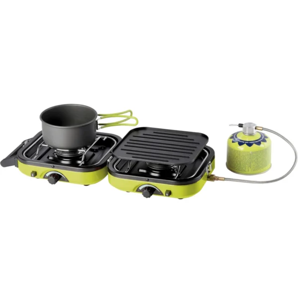 DUAL COMPACT + GRILL double camping stoveeng