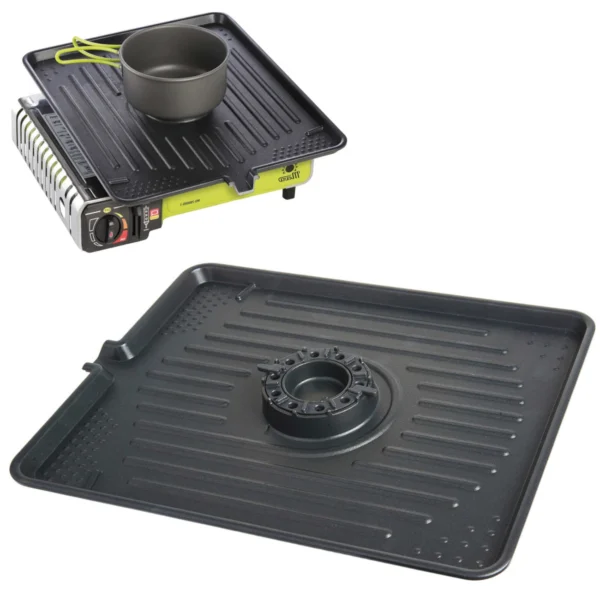 Grill grate for a gas camping stove with a CAST IRON burner functioneng