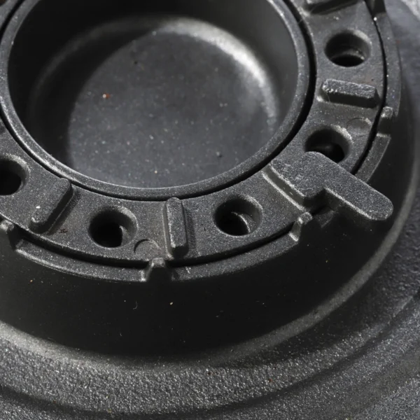 Grill grate for a gas camping stove with a CAST IRON burner functioneng