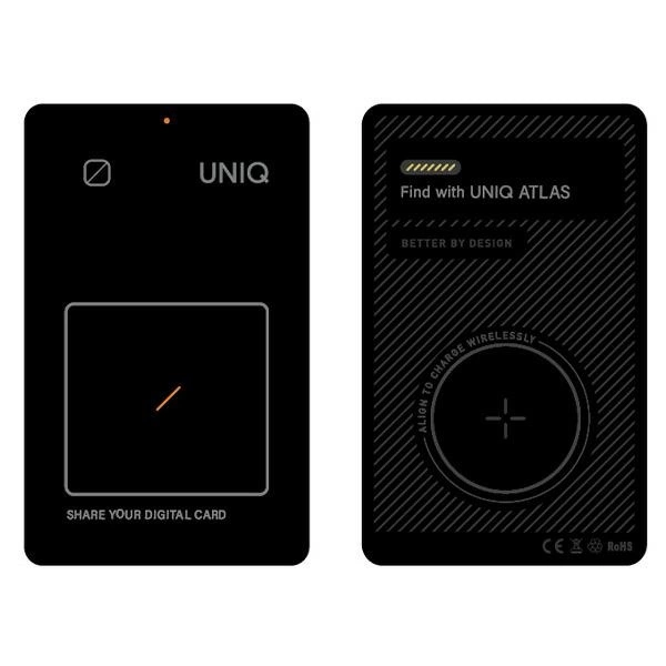 Uniq NFC locator Atlas gray/graphite Uniq-ATLASCARDTRK-GRAPHITEeng