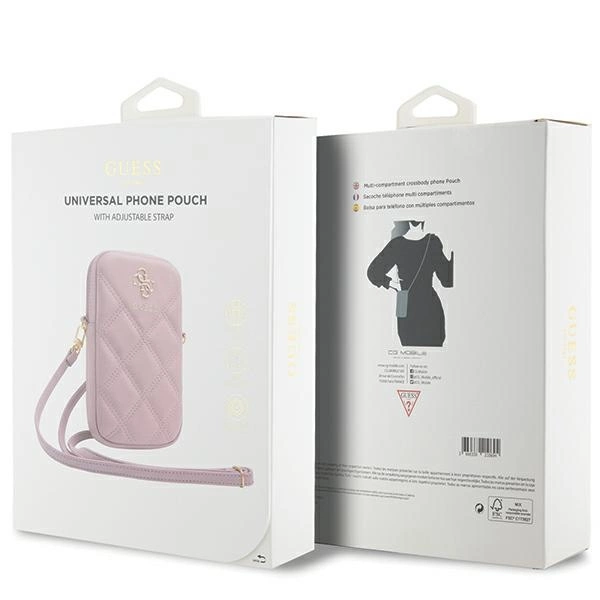 Guess Zip Quilted 4G bag - pinkeng