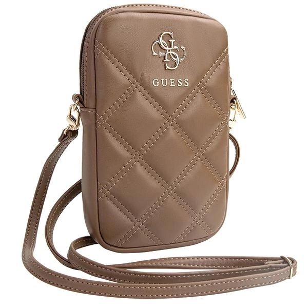 Guess Zip Quilted 4G bag - browneng