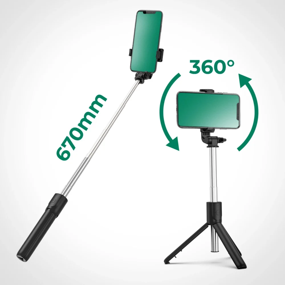 Selfie stick WRY1S telescopic tripod 0.7m for phone - blackeng