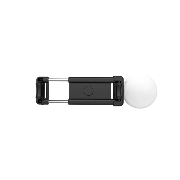 Selfie stick WH1YXS telescopic tripod 1m with round lamp and phone holder - blackeng