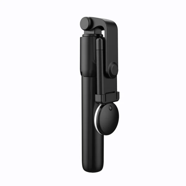 Selfie stick WH1YXS telescopic tripod 1m with round lamp and phone holder - blackeng