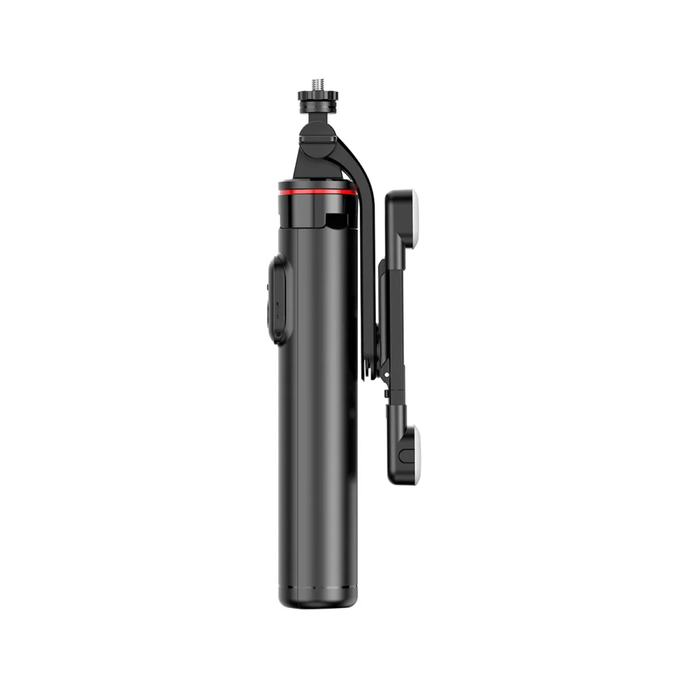 Selfie stick WC13YDS telescopic tripod 1.3m with double lamp and phone holder - blackeng
