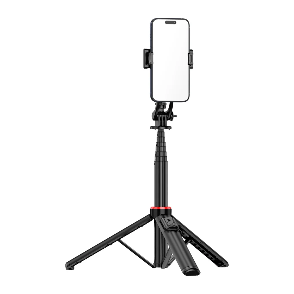 Selfie stick WC1Y2S 1.3m aluminum alloy telescopic tripod with phone holder - blackeng