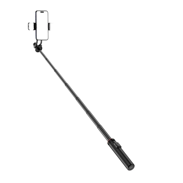 Selfie stick WC12YDS 1.3m aluminum alloy telescopic tripod with dual lamp and phone holder - blackeng