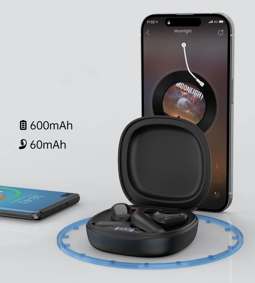 Choetech OWS wireless TWS Bluetooth 5.3 headphones - blackeng