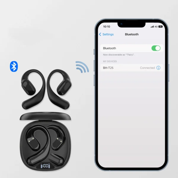 Choetech OWS wireless TWS Bluetooth 5.3 headphones - blackeng
