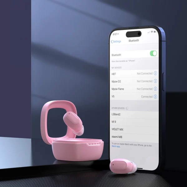 Choetech MEMS wireless TWS Bluetooth 5.3 headphones - pinkeng