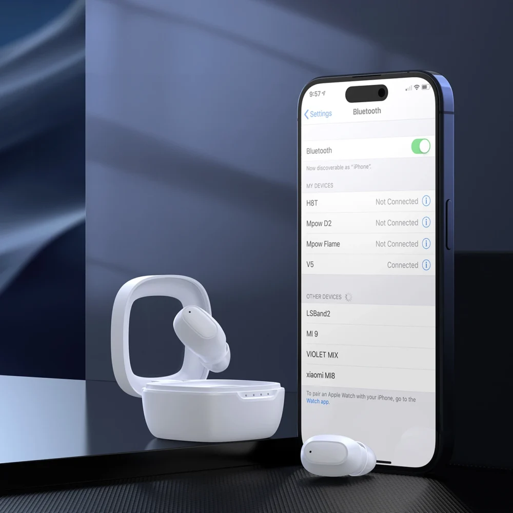 Choetech MEMS wireless TWS Bluetooth 5.3 headphones - whiteeng