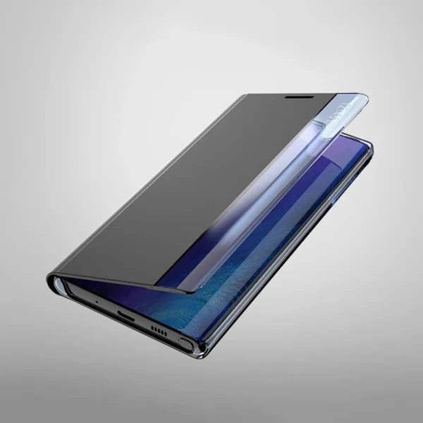 New Sleep View Case with flap and stand for Samsung Galaxy A35 - blackeng