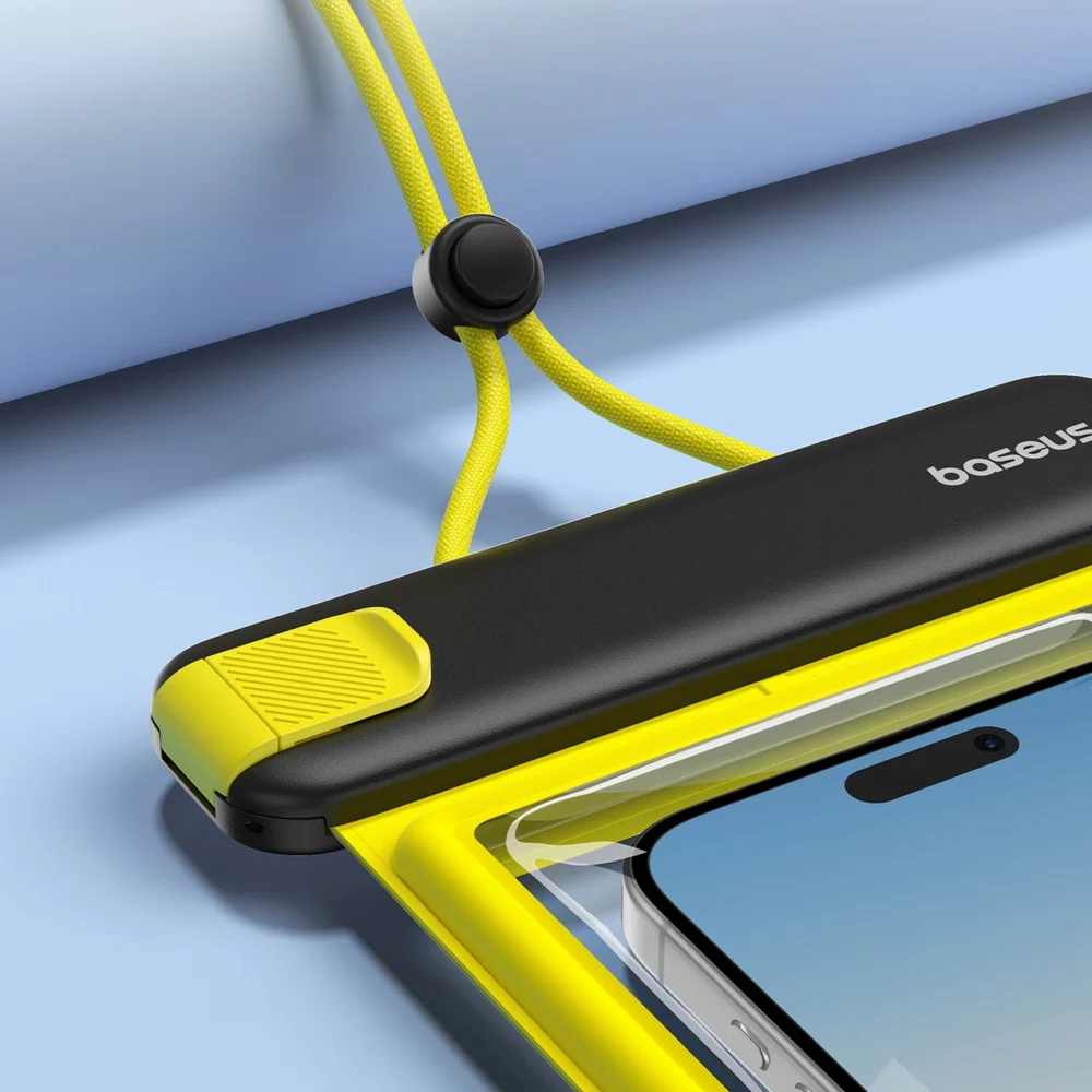 Baseus DeepDive waterproof IPX8 case with 4 layers of seal - black and yelloweng