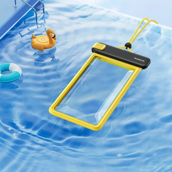 Baseus DeepDive waterproof IPX8 case with 4 layers of seal - black and yelloweng